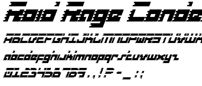 Roid Rage Condensed Italic font